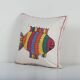 Vintage embroidered cushion cover 46x48 cm