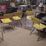 Set of 4 vintage tubular armchairs – modernist design from the 60s and 70s