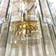 Chandelier frame Fontana Arte Murano 1970 Crystal