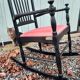 Wooden rocking chair / Fabric year 1967