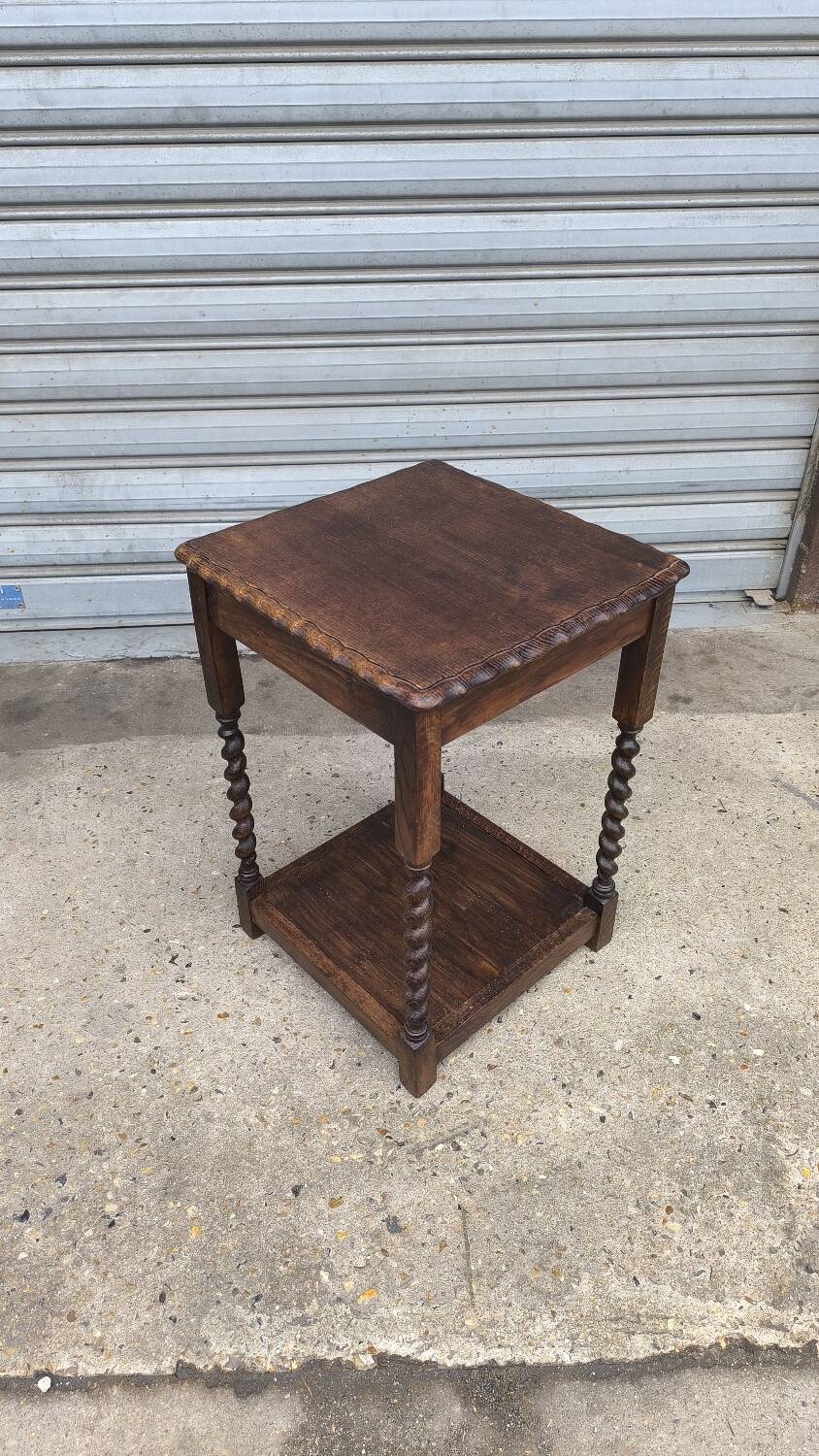 1950s turned wood side table