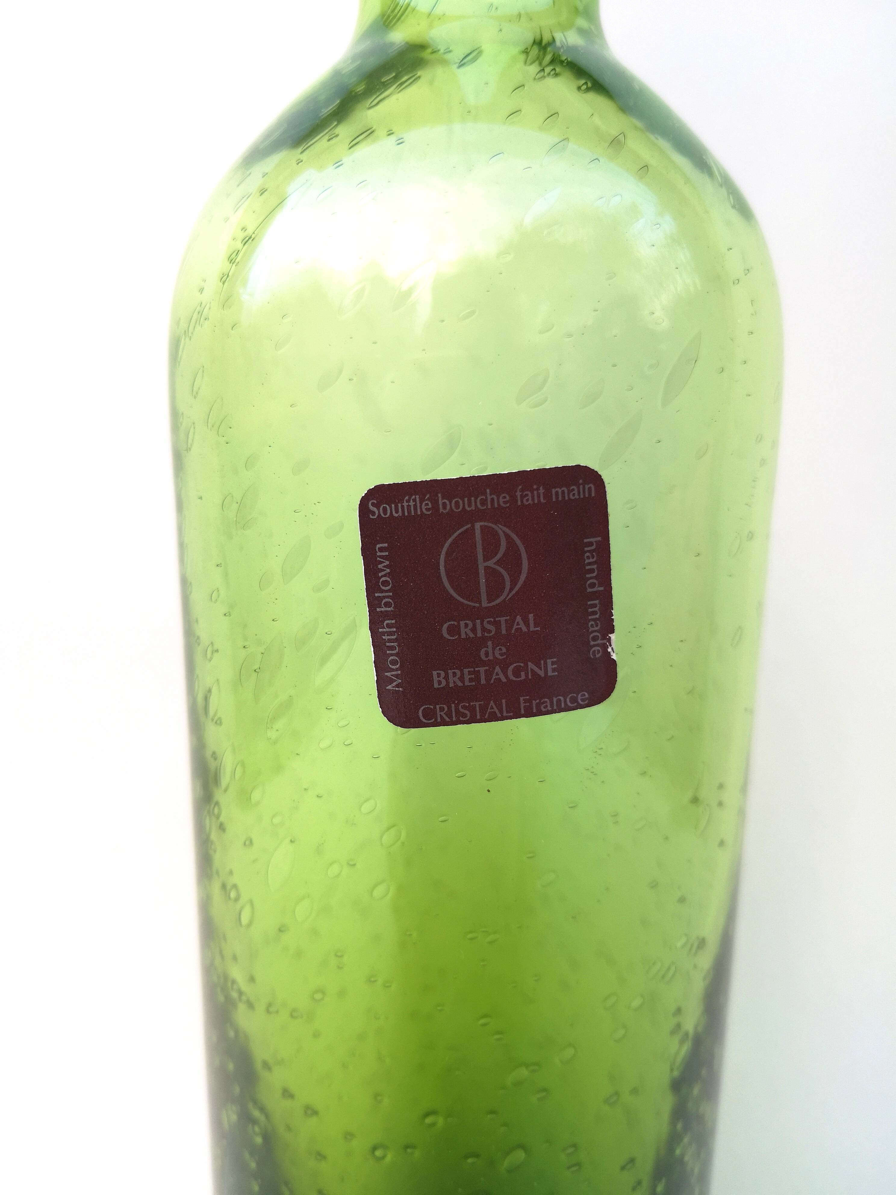 Bubble glass bottle carafe