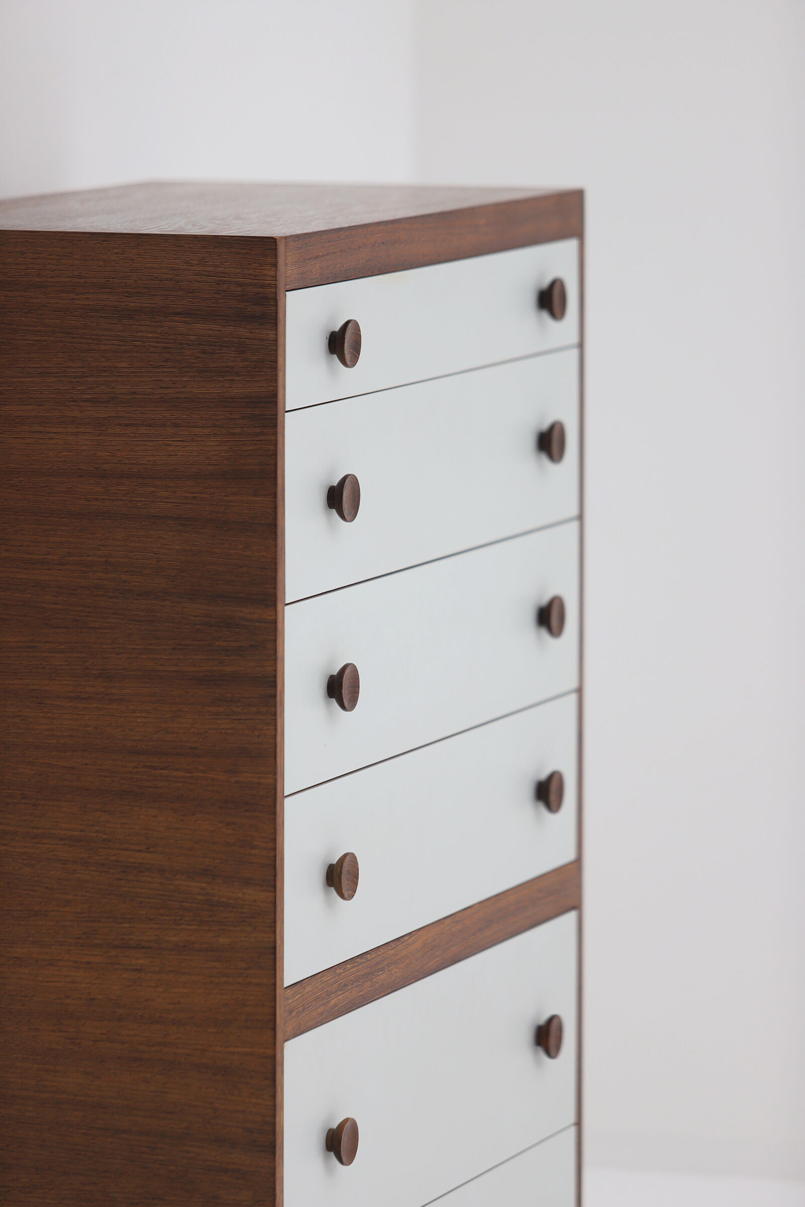 Decorative cabinet in wenge wood designed in the 1970s