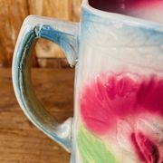 Old slip pitcher Made in France Sweet pea