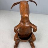 Dimitri Omersa leather magazine pouch kangaroo, Almazán, Spain, 1970 (Stamped)