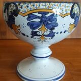 Cut on foot in earthenware Vieux Rouen signed R Tion