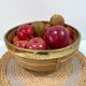 Basket in bamboo and brass from the 70s