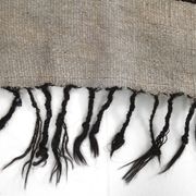 Dirty Gray & Black Hemp Kilim Rug, 161x235Cm