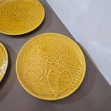 6 Sarreguemines water lily plates