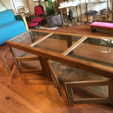 Furniture showcase wood and glass