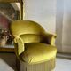 Fauteuil crapaud velours kaki