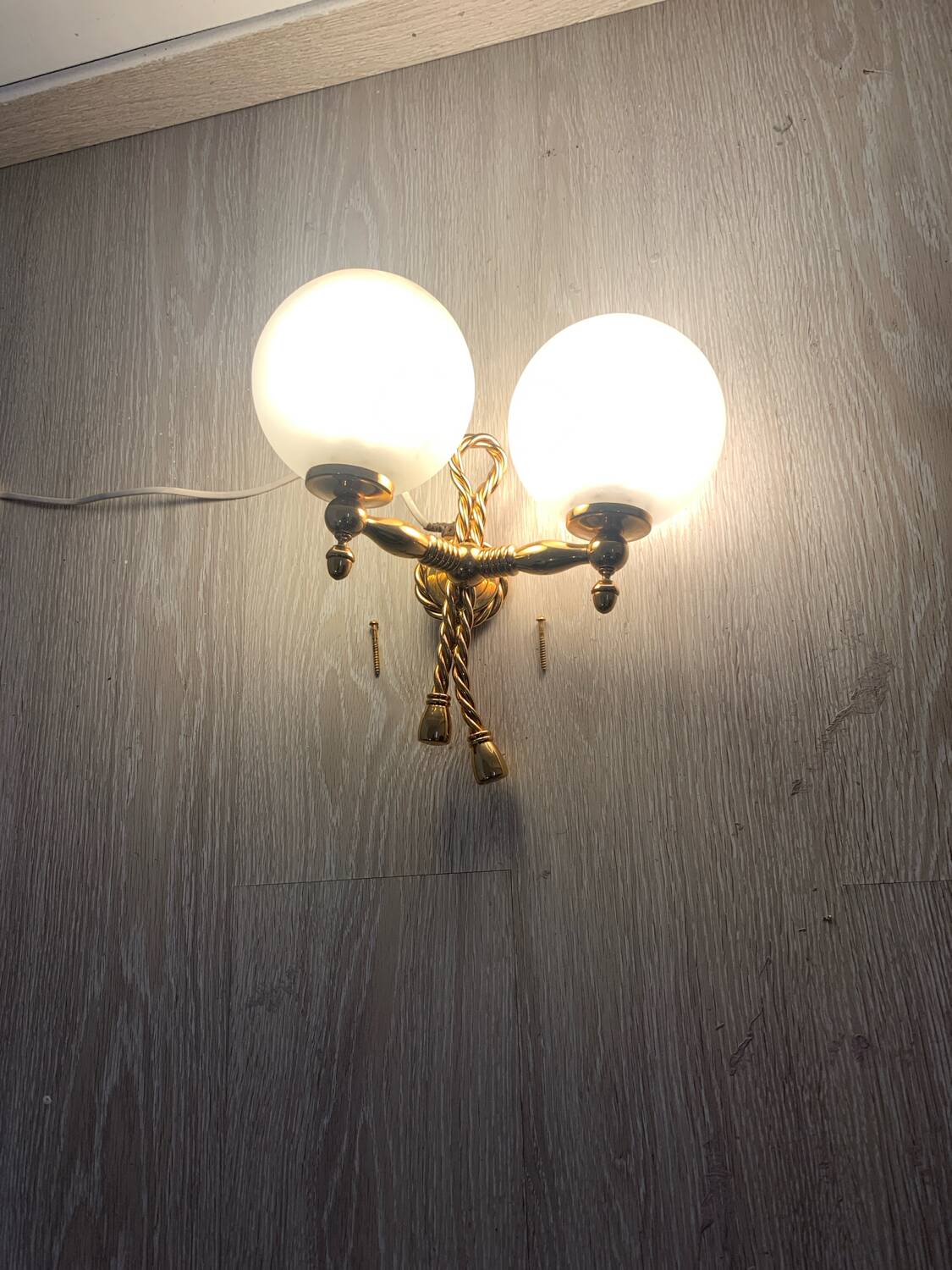 Gold wall light