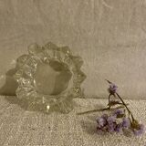 Vintage chiseled glass ashtray