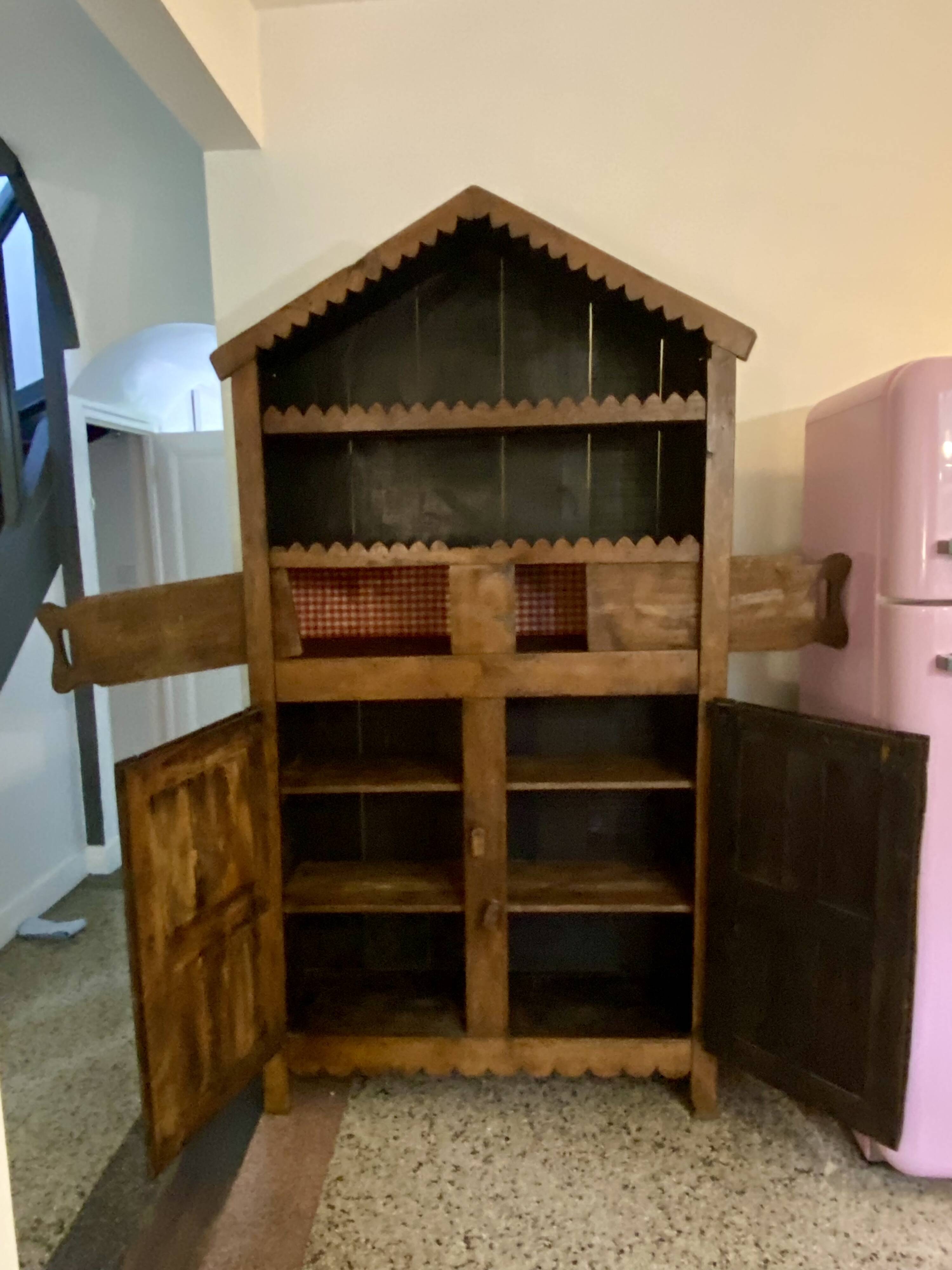 rustic Wabi-Sabi wardrobe in solid beech.