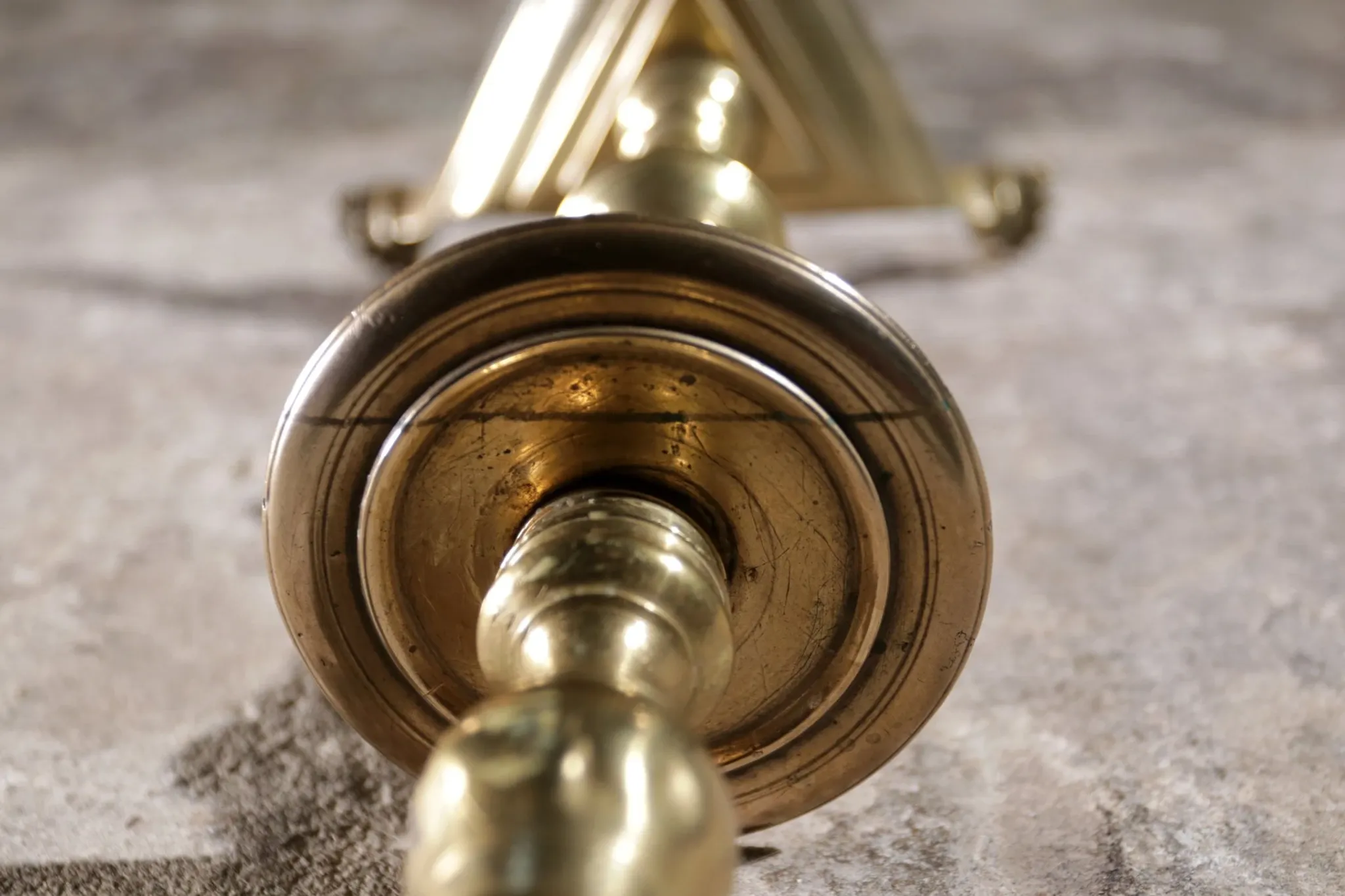 17th-century French brass candlestick – circa 1690