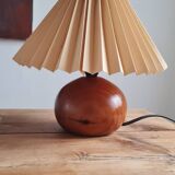 Walnut wood ball lamp