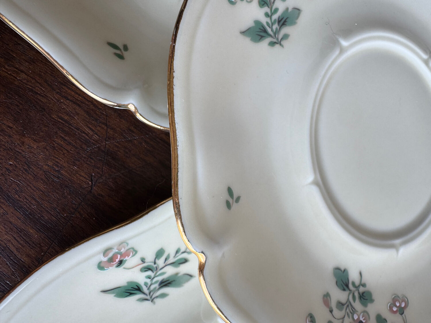 Set of 6 Limoges porcelain plates
