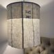 Old linen lampshade with monogram and fern by Henri Matisse