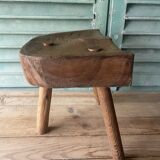 Solid oak tripod stool