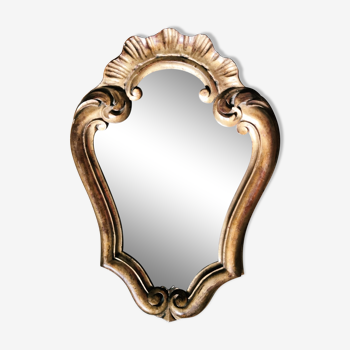 Old baroque gold mirror 36x26cm