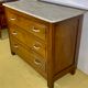Commode style Art Déco, 3 tiroirs, marbre blanc