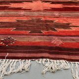 Large Vintage Turkish Kilim Rug 327x167 cm Wool Kelim