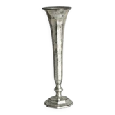 Antique patinated metal soliflore vase