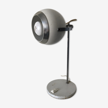 Lamp white eyeball aluminor vintage 1960 lamp