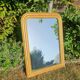 Antique Louis-Philippe mirror, gilded and patinated.