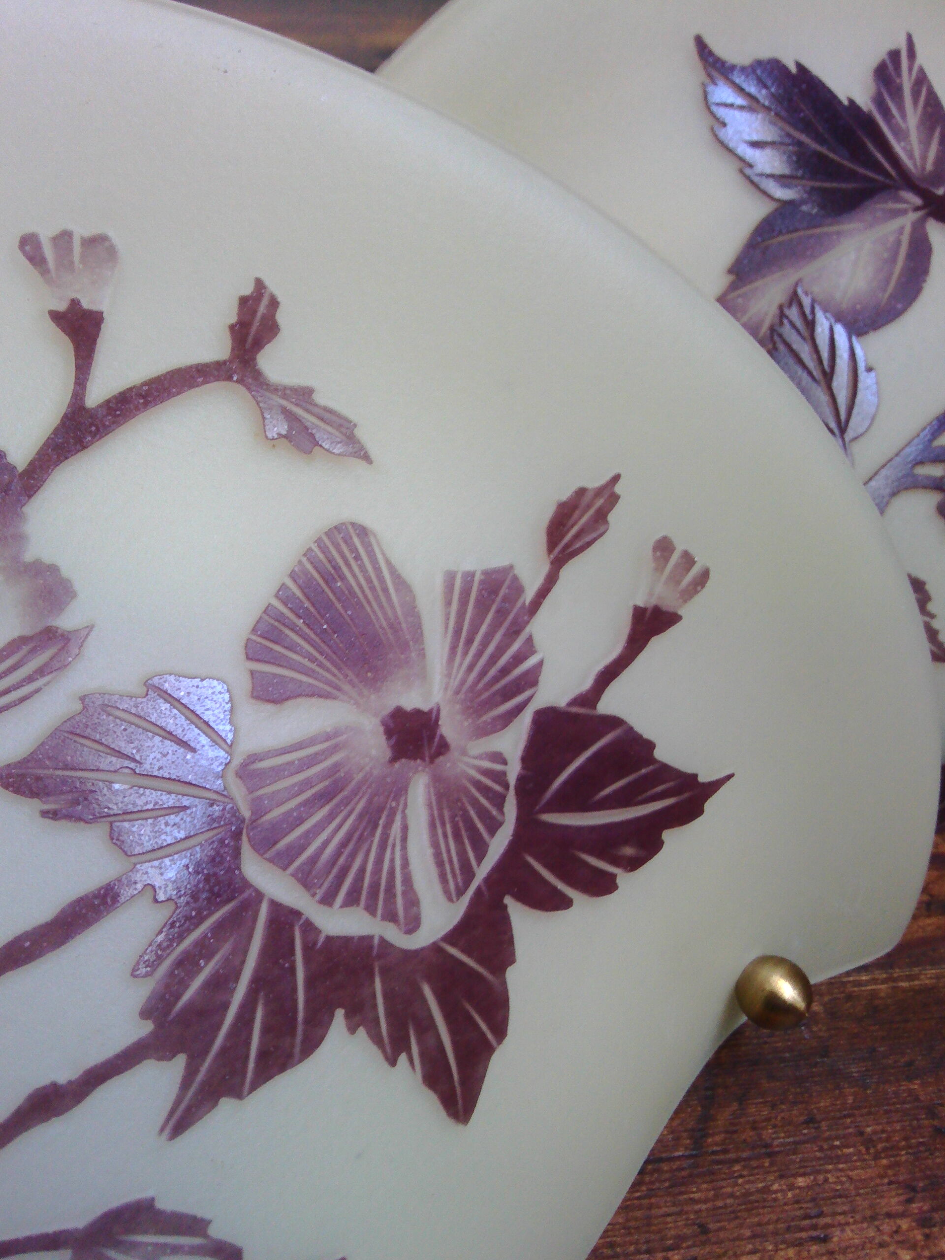 Two Vianne glassware wall light