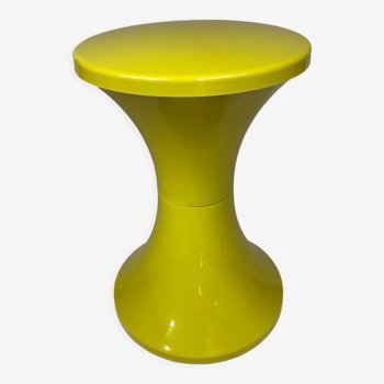 Tabouret tam tam signé jaune