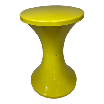 Tabouret tam tam signé jaune