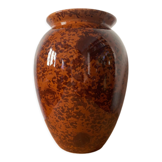 Vase en céramique marron