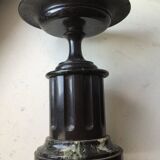 Black marble candlestick.