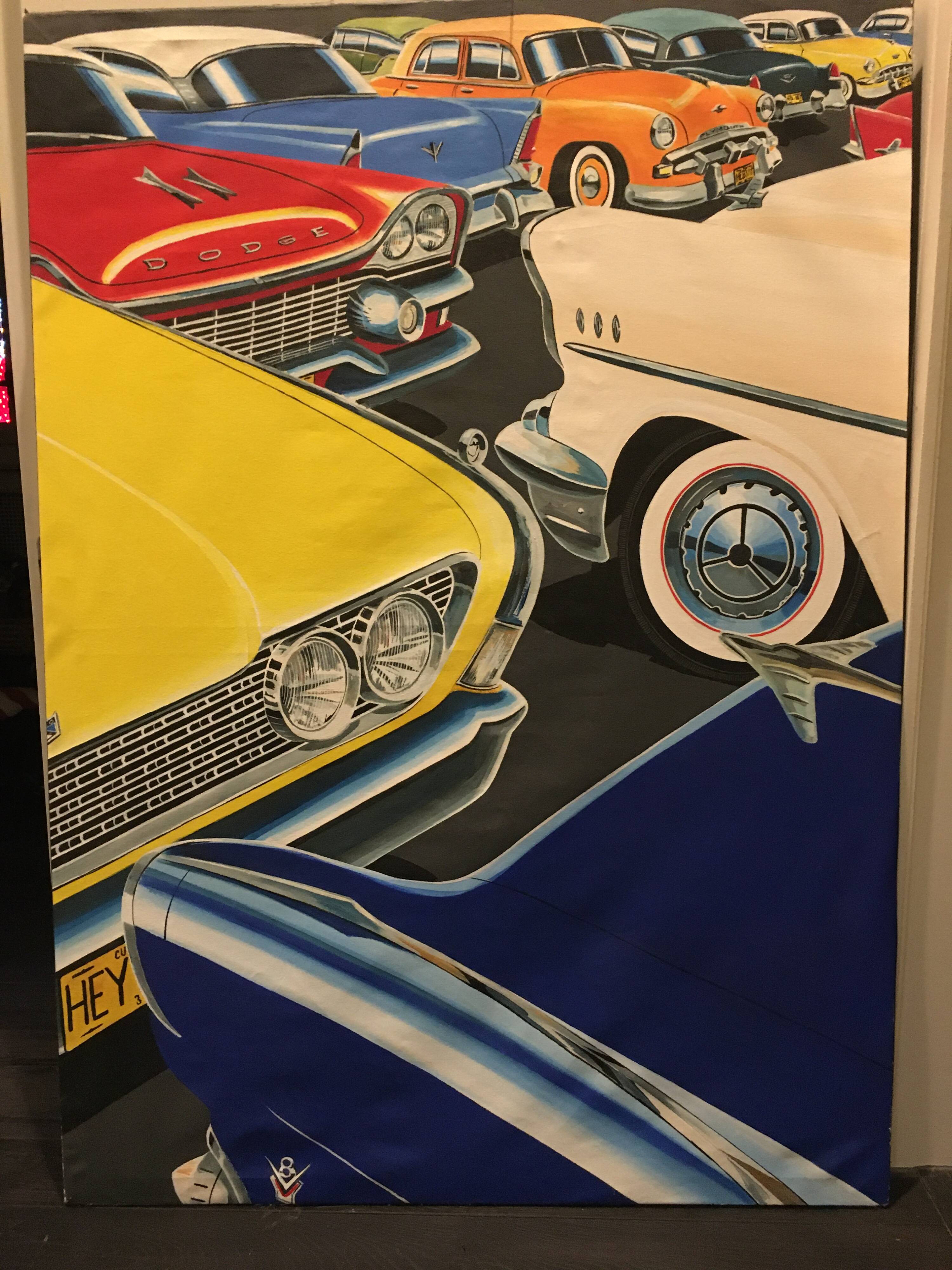 American car painting from the 50s