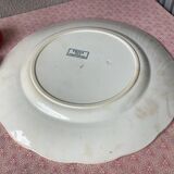 Plat de service Sarreguemines U&G terre de fer décor Féria