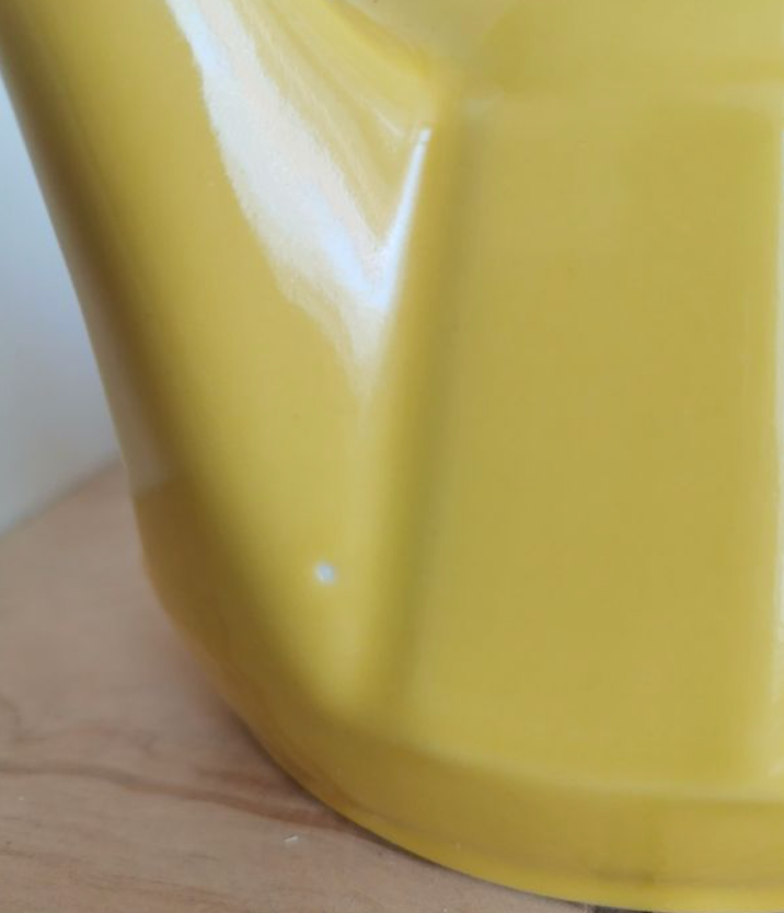 Cafetière, théière vintage jaune