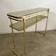 Ancienne console en laiton doré design italien Milo Baughman pour Morex Année 70 vintage