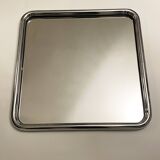 Mirror in chrome tubular steel, from the 70s and 80s 56x56cm
