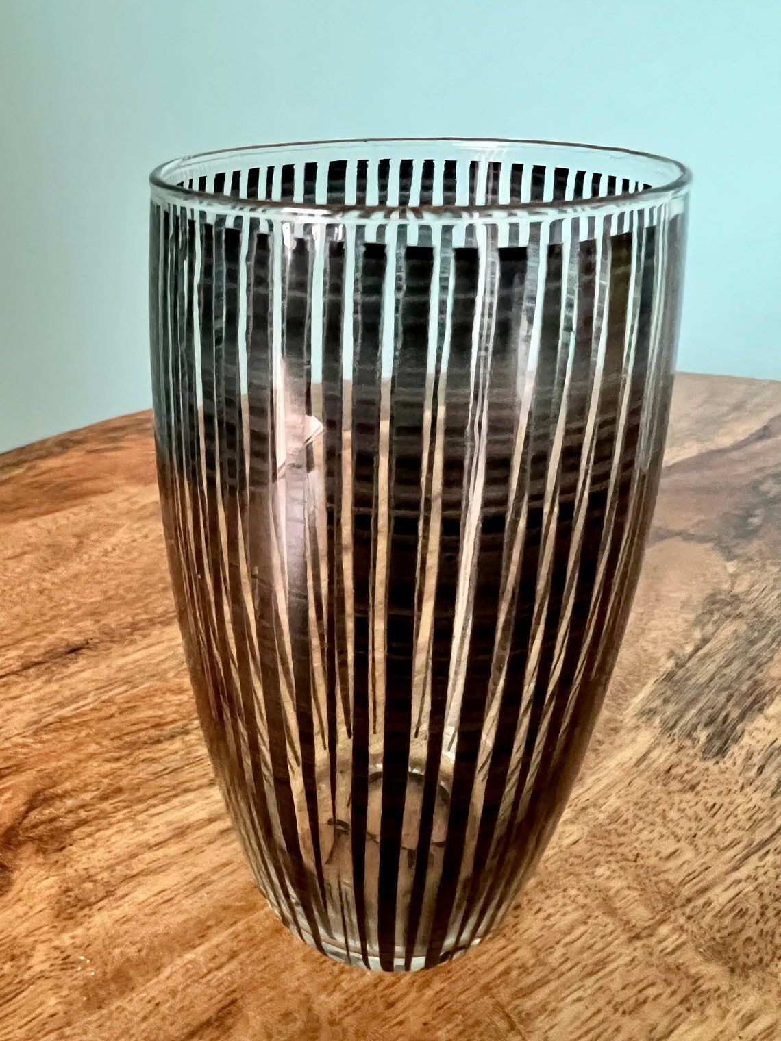 Colored glasses for water and wine mid-century modern 50s 60s