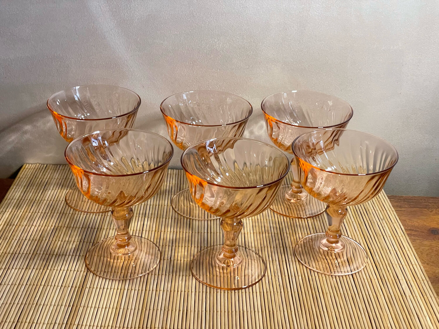 6 Rosaline champagne glasses