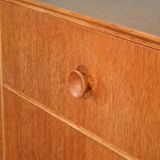 Vintage Meredew Tallboy / Chest Of Drawers in Oak.