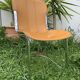 Lot 4 Italian chairs, Cidue camel leather and chrome 1970