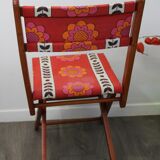 Vintage fabric folding chair