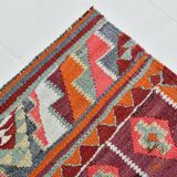 Pink Vintage Kilim Runner Rug, 95x325Cm