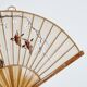 Fan hand painted fabric and bamboo