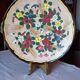 Ceramic plate Jérôme Massier Vallauris 1932-1935 cloisonné flower decoration