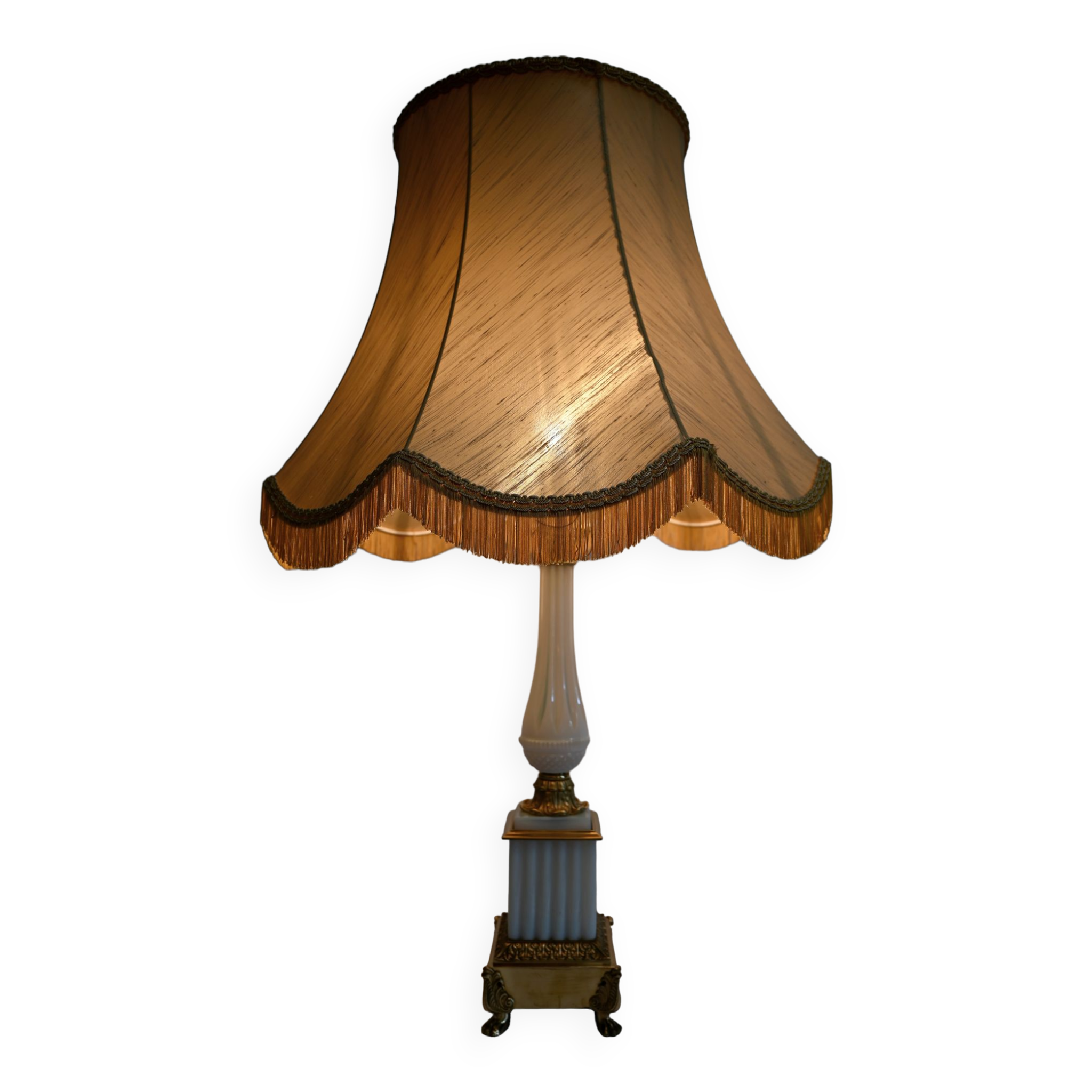 Lamp in Opline and Bronze, Louis XVI style – 1950