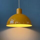 Yellow enamel pendant lamp by Joe Hammerborg for Fog & Mørup
