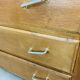 Wooden chest of drawers, splayed legs from the 1950s, vintage